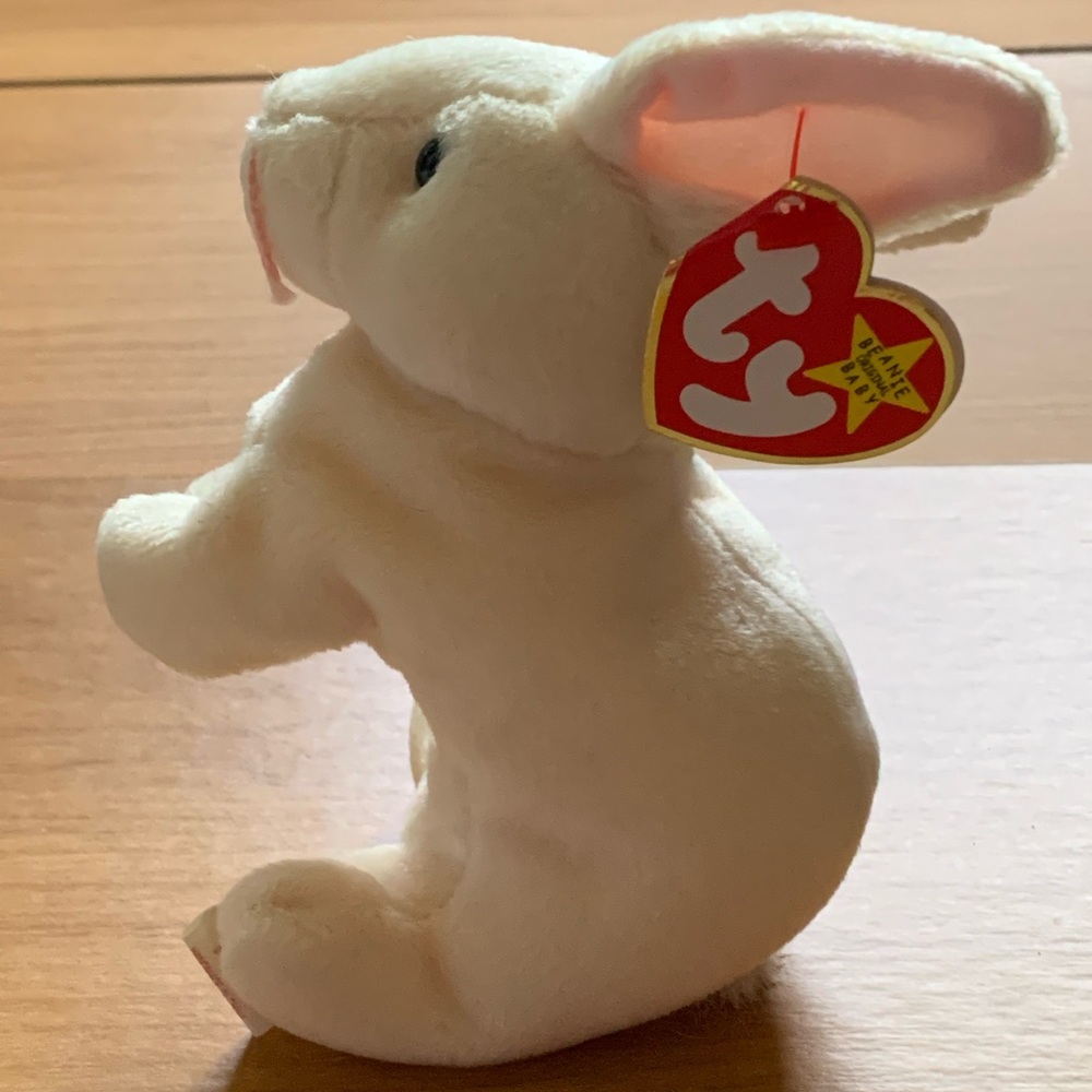 TY Beanie Baby - NIBBLER the Rabbit (6 inch) with tag
